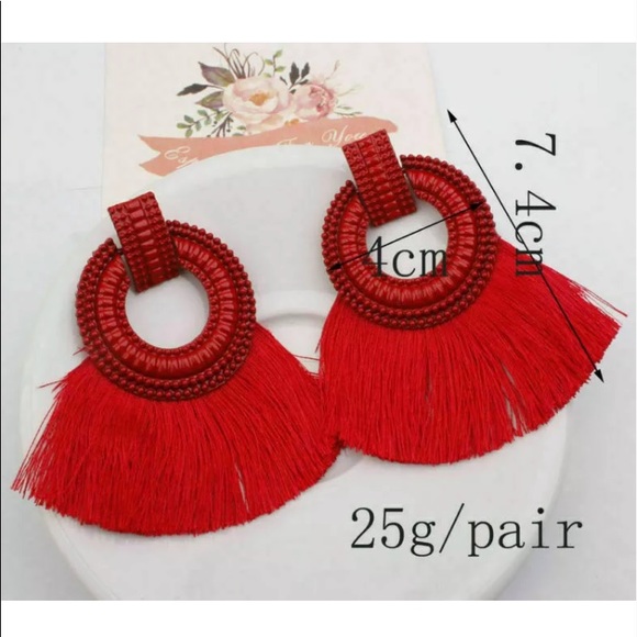 ✅🌹Bohemian Fashion Fringes Earrings. - Picture 4 of 4